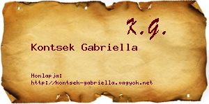 Kontsek Gabriella névjegykártya